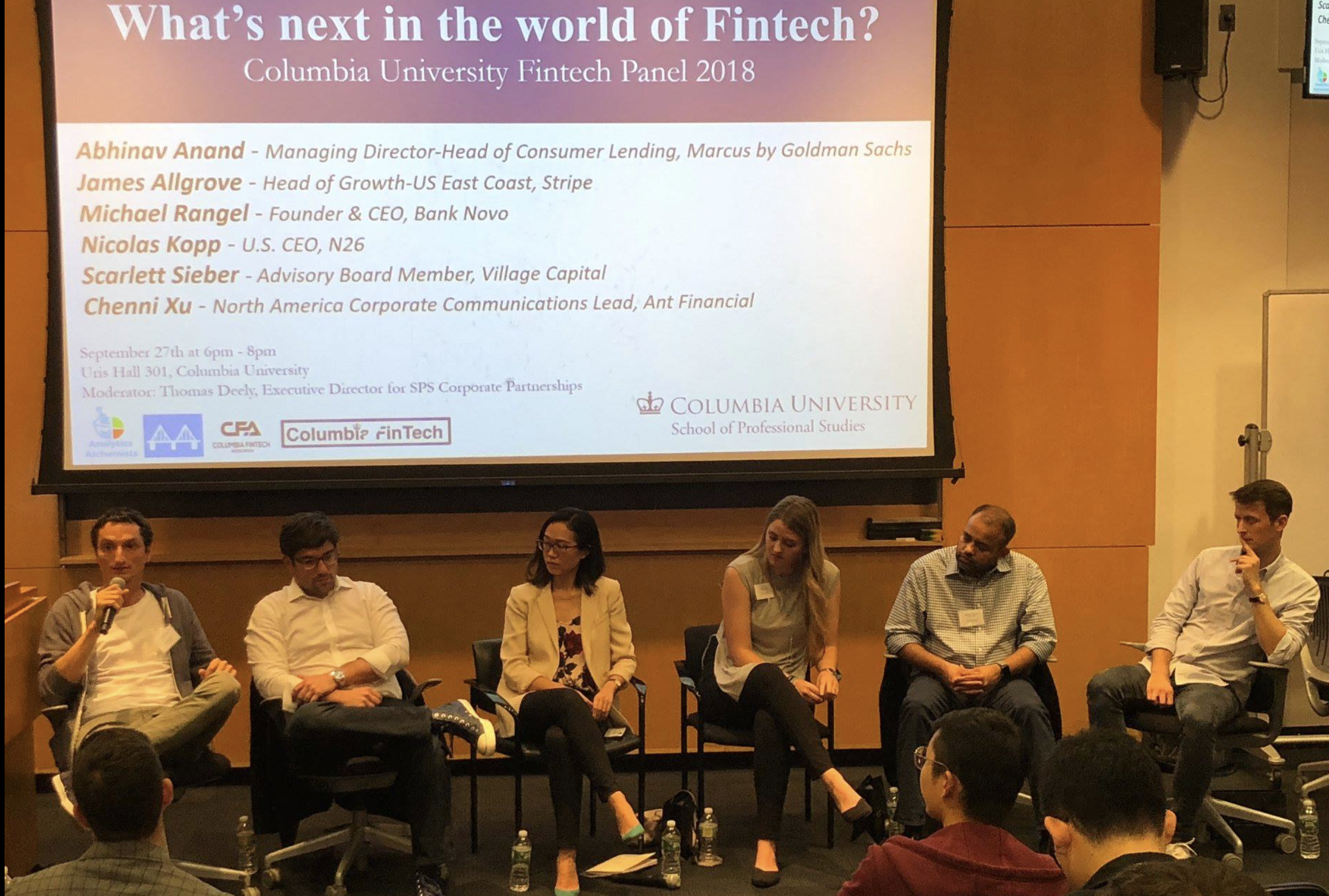 Columbia University Fintech Panel 2018